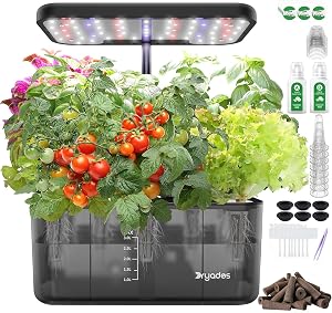 Kit hidropónico DRYADES 8 cápsulas con luz LED