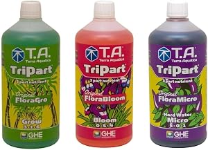 General Hydroponics Flora Series nutrientes hidroponía 3 botellas